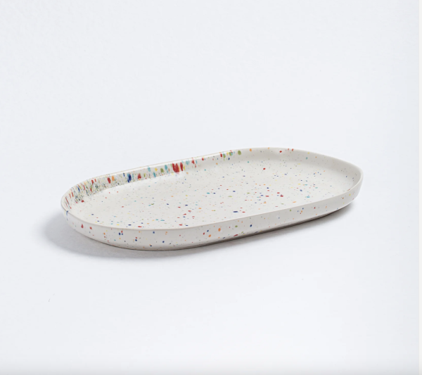 New Party Oval Tray White